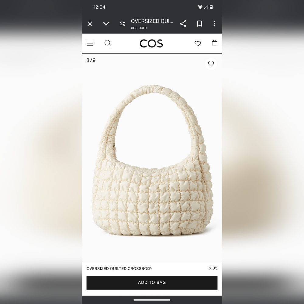 COS oversized quilted crossbody